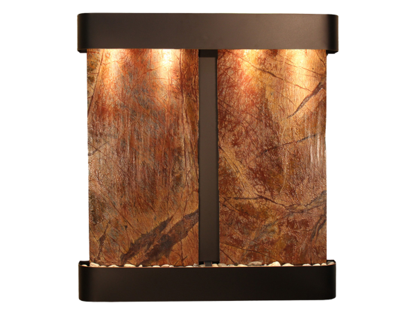 Aspen Falls-Round-Blackened Copper-Brown Marble