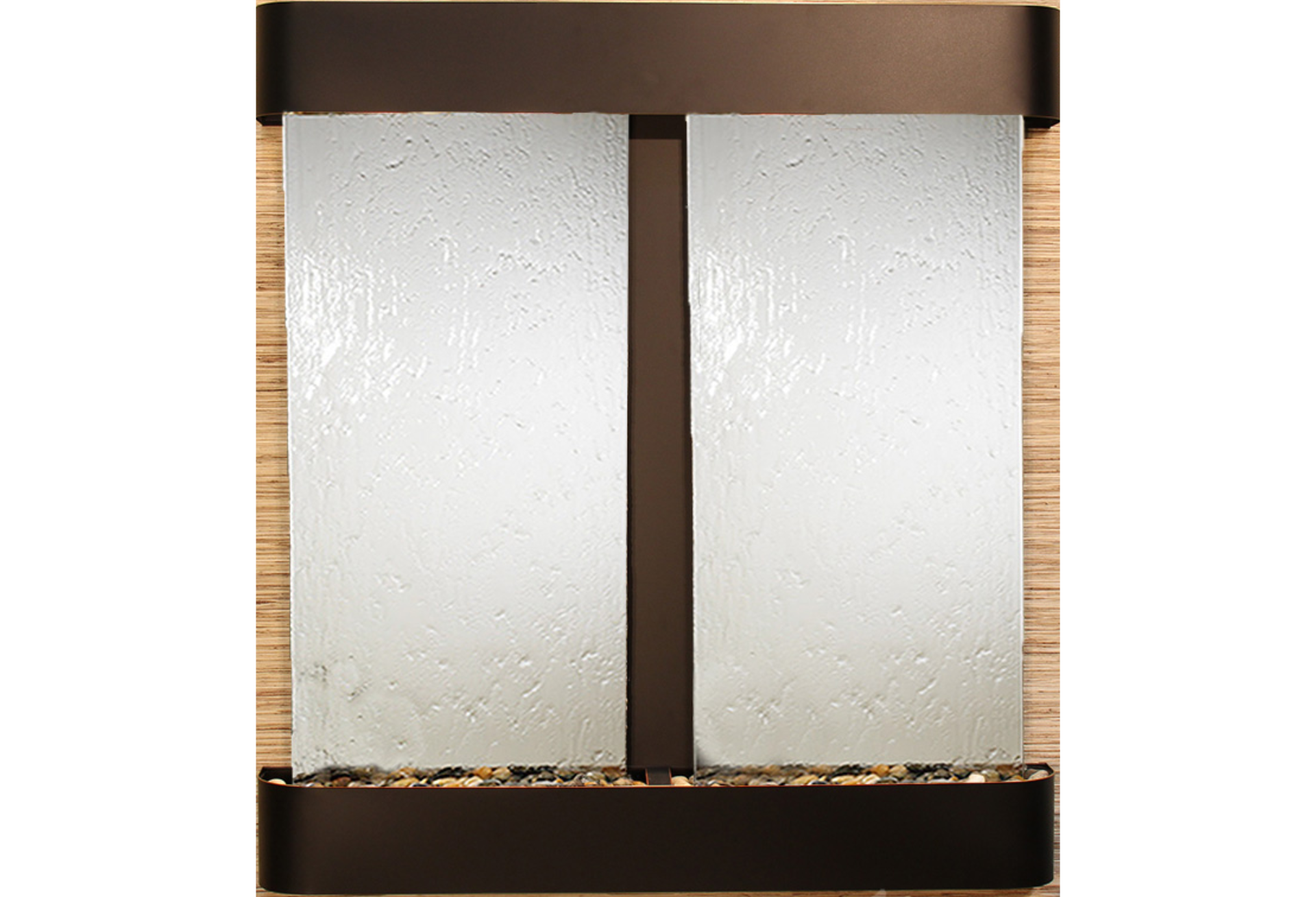 Aspen Falls-Round-Blackened Copper-Silver Mirror
