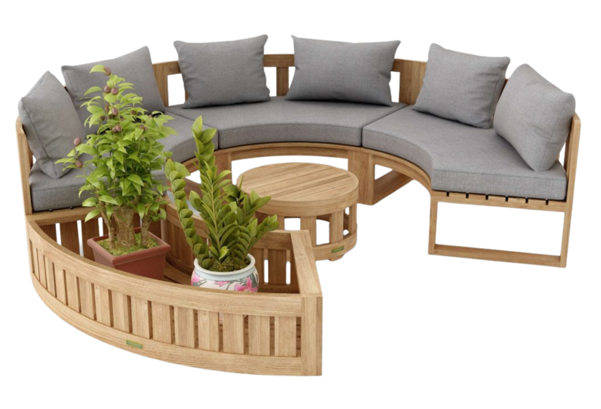 SET-808 Circular Modular Deep Seating Set