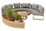 SET-808 Circular Modular Deep Seating Set