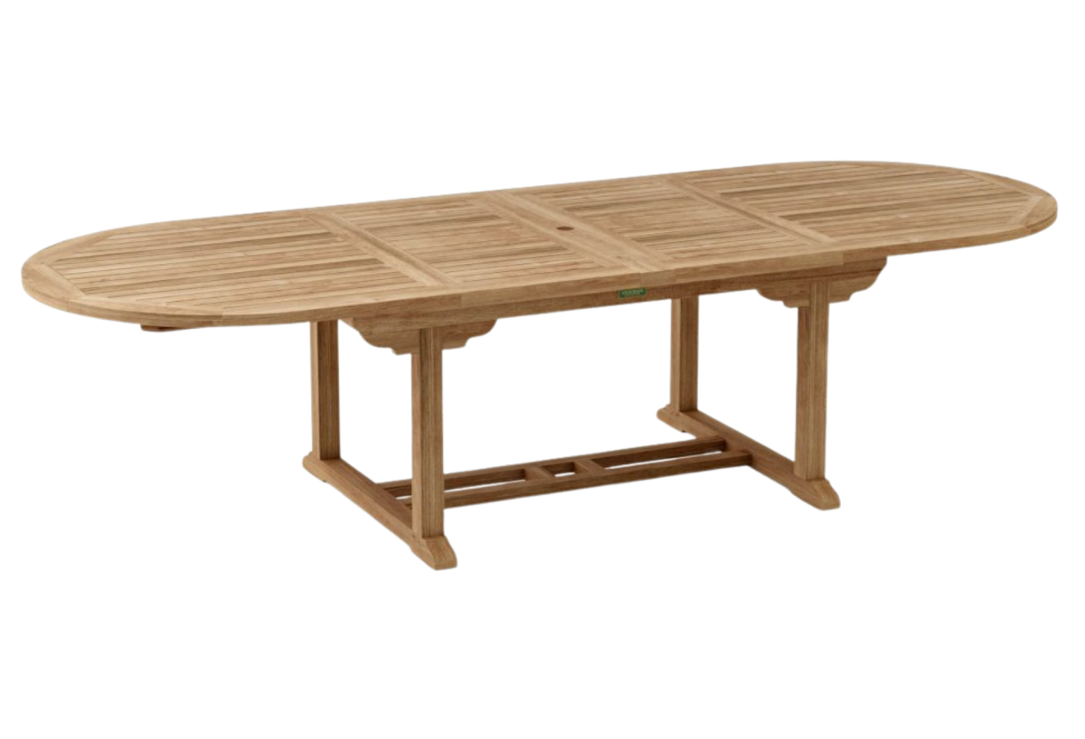 Bahama 117″ Oval Extension Table w Double Extensions