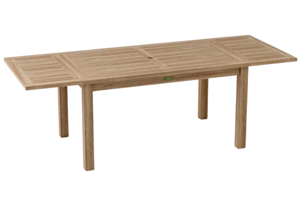 Bahama 95″ Rectangular Table w Double Leaf Extensions
