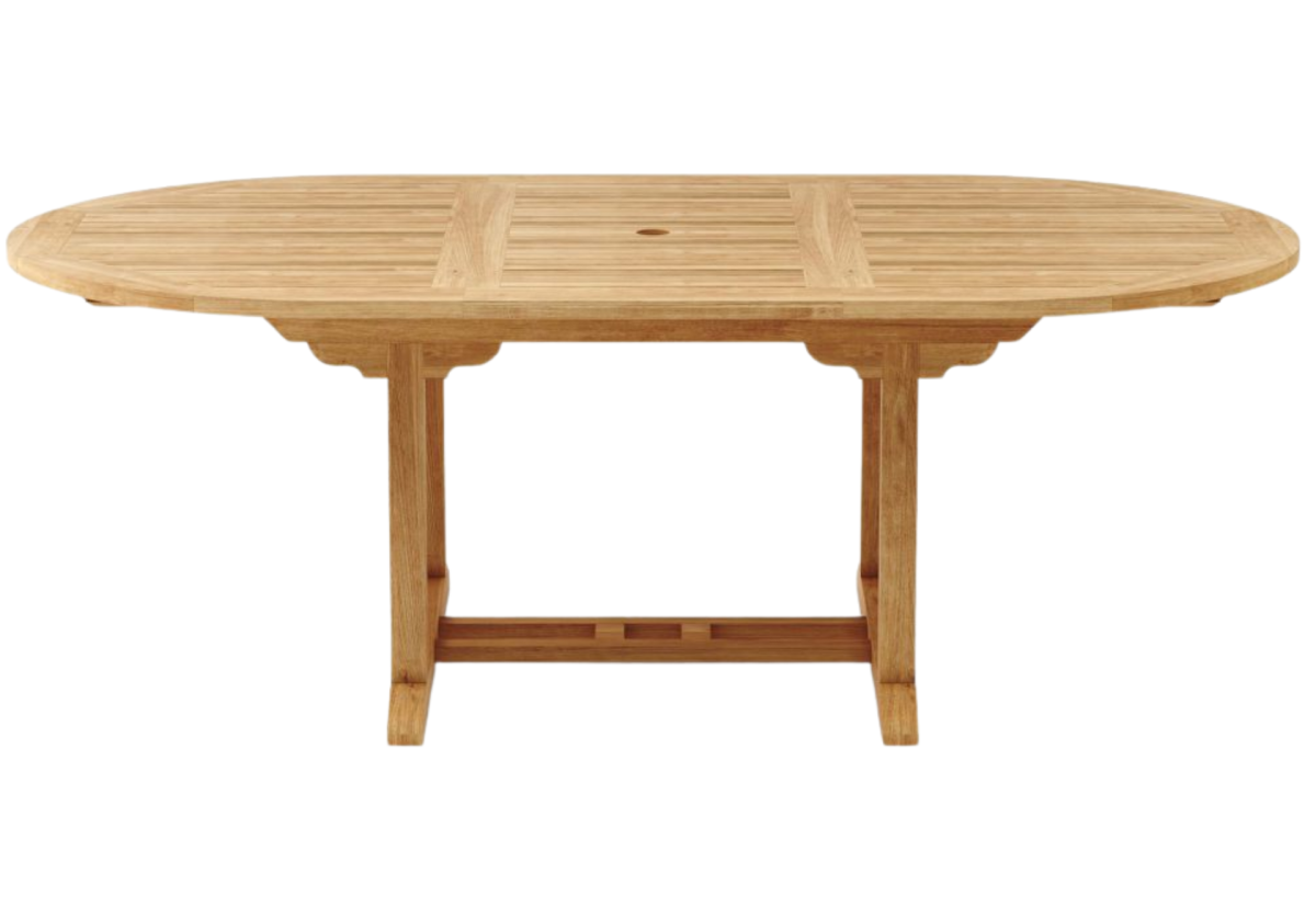 Bahama 87″ Oval Extension Table Extra Thick Wood