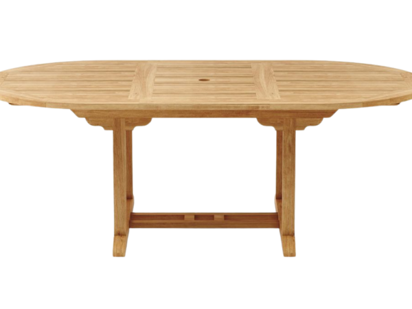 Bahama 87″ Oval Extension Table Extra Thick Wood