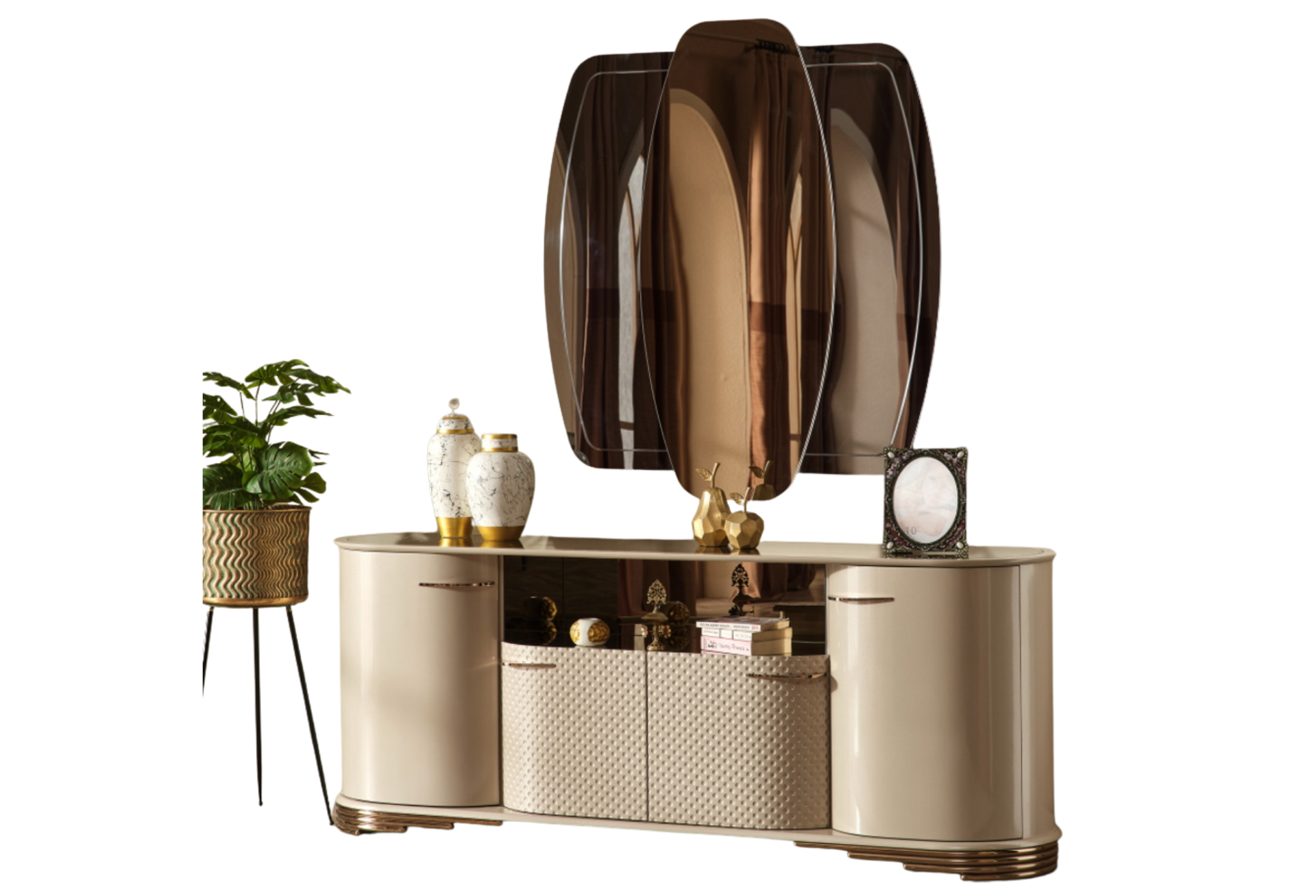 Paris Dining Room Console with Mirror
