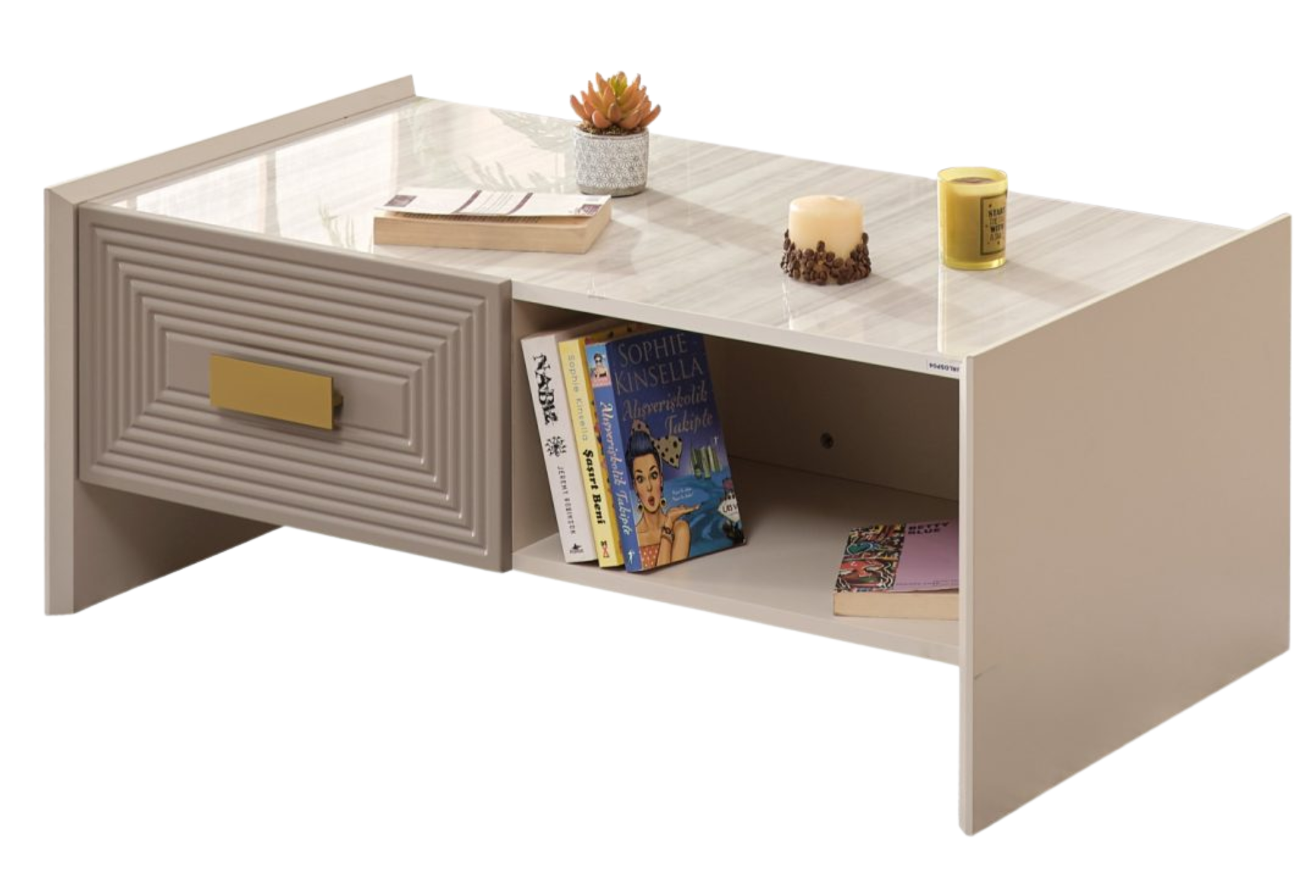 Urla Rectangle Coffee Table Only Cream