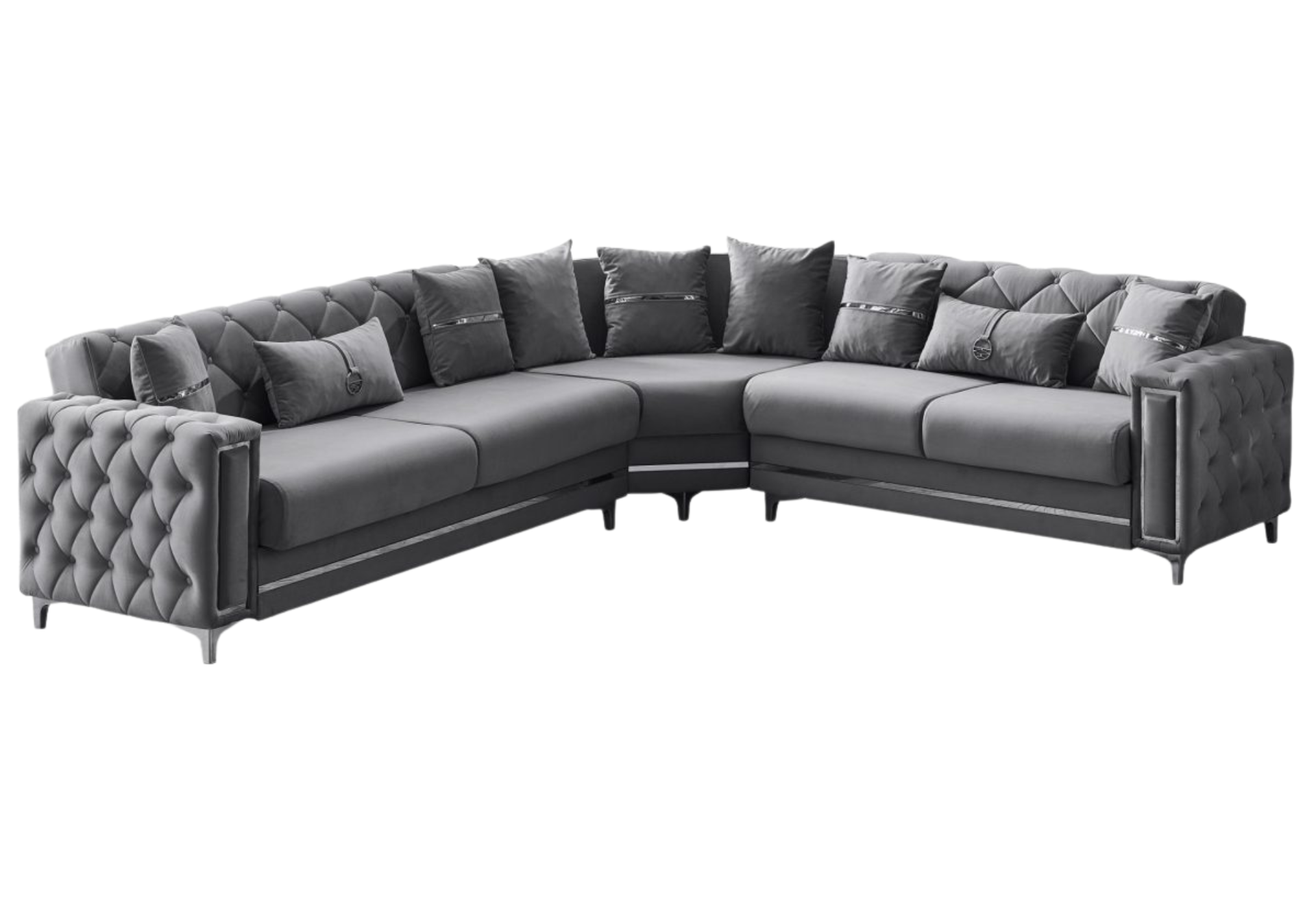 Bolivya Convertible Sectional Grey