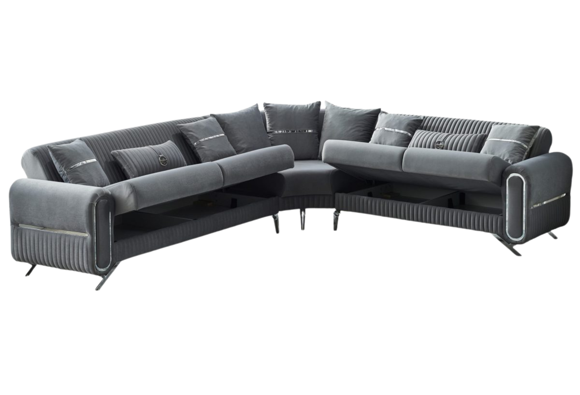 Royal Convertible Sectional Sofa | Light Gray