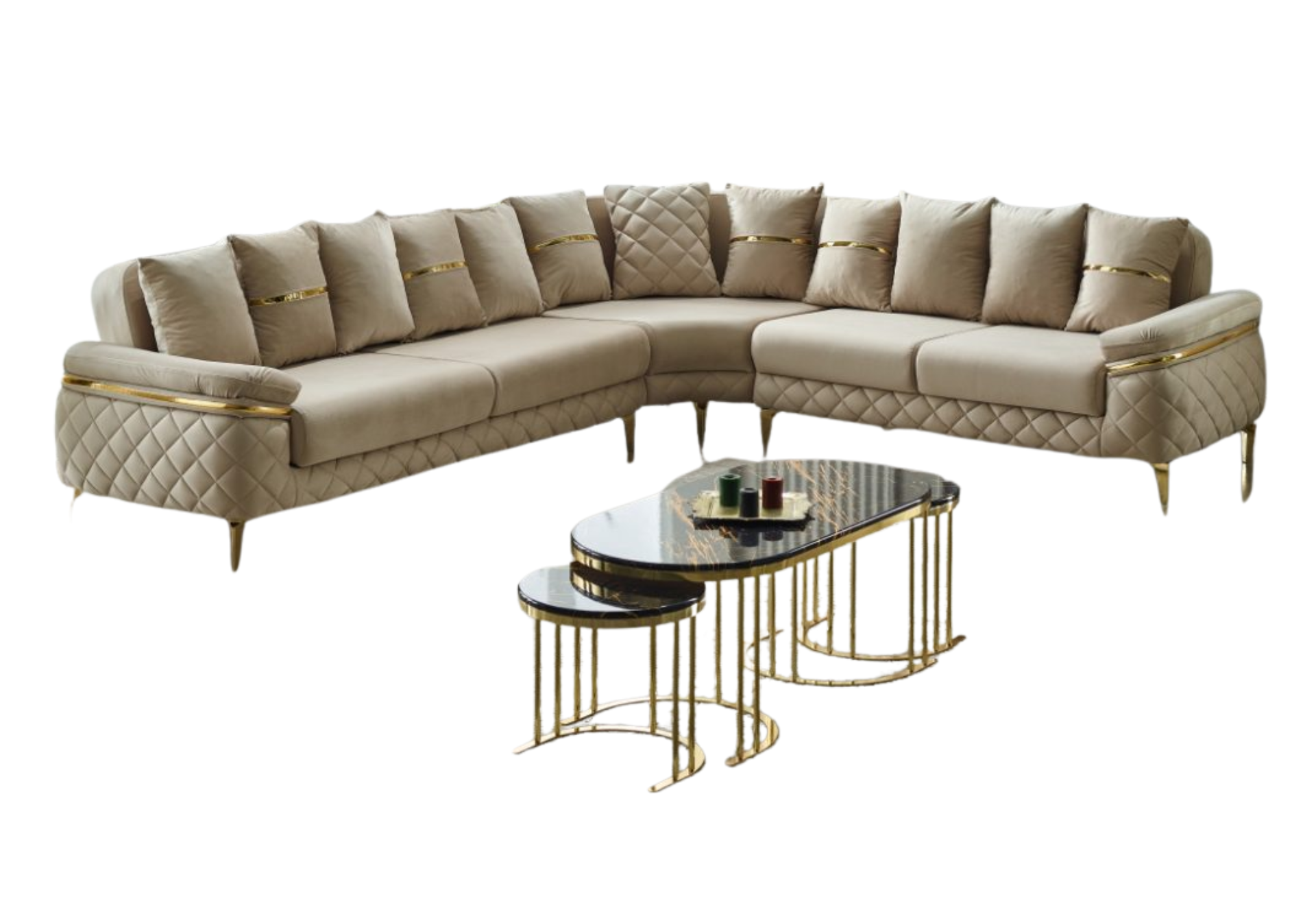 Orlando Convertible Sectional Beige