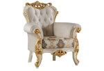 Buse Traditional Living Room Chair Cream