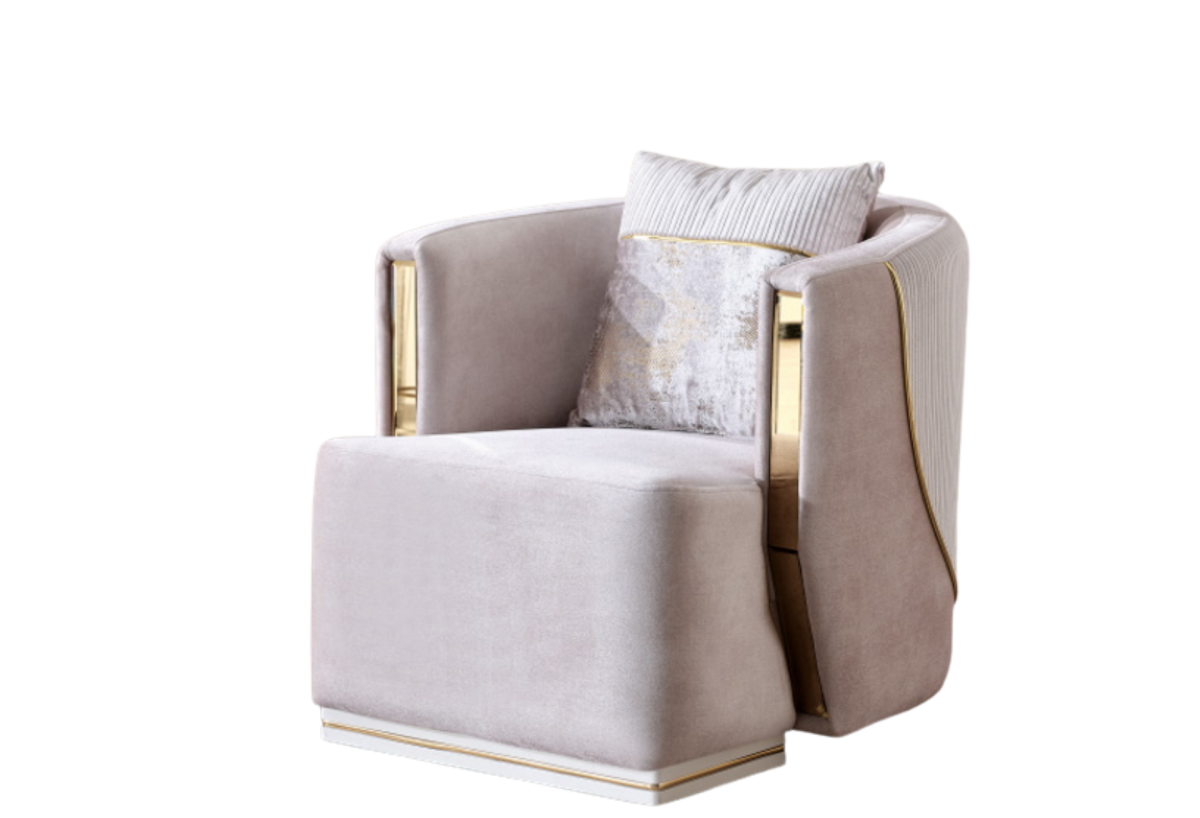 Munich Living Room Armchair | Cream