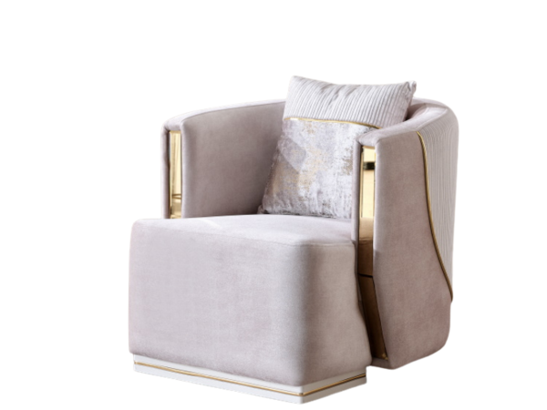 Munich Living Room Armchair | Cream