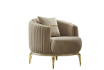 Armoni Living Room Chair Beige With Gold Legs