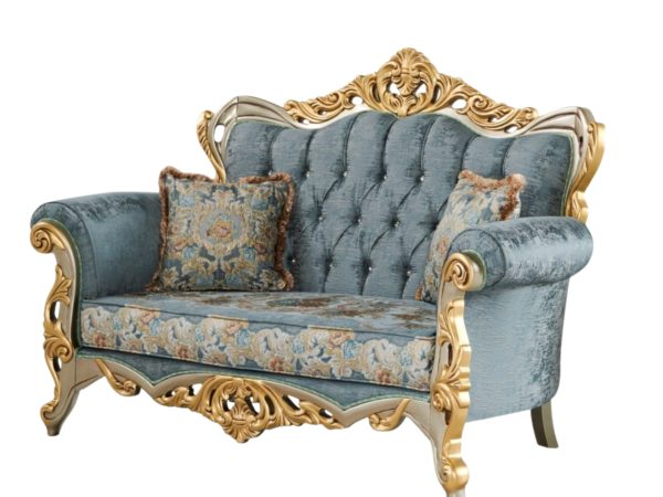 Buse Traditional Stationary Loveseat – Light Green