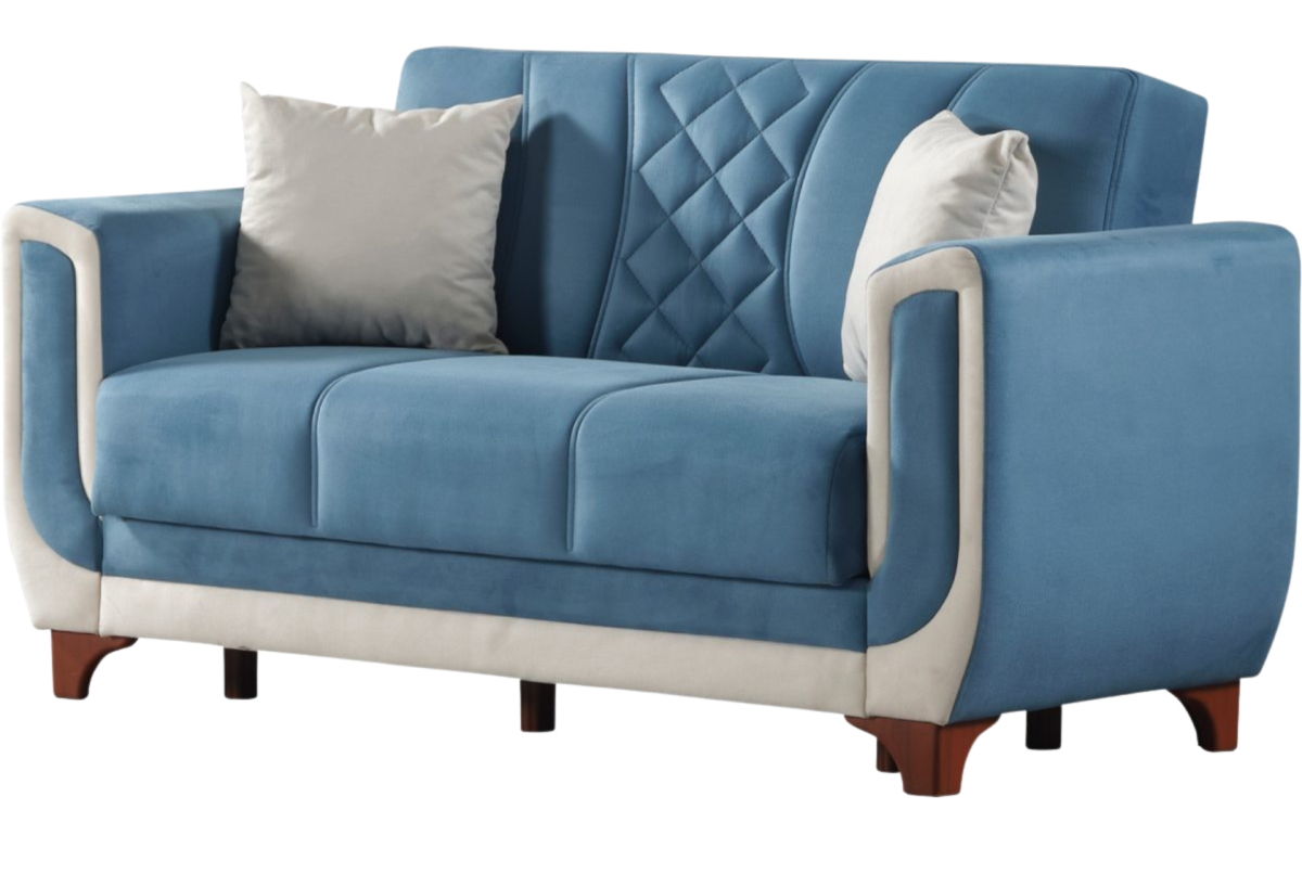 Berre Convertible Living Room Loveseat | Blue
