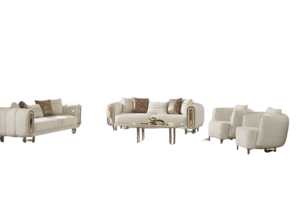 Bella Stationary Loveseat Only | Cream