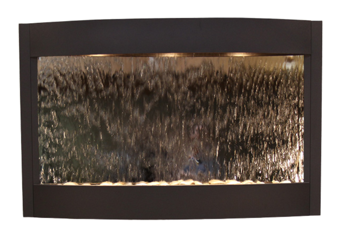 Calming Waters-Textured Black-Silver-Mirror