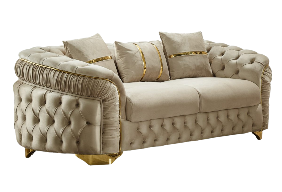 Arizona Stationary Loveseat Only | Beige