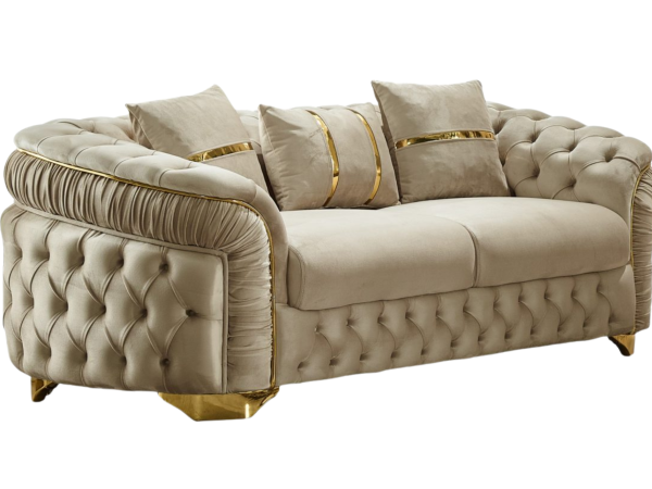 Arizona Stationary Loveseat Only | Beige