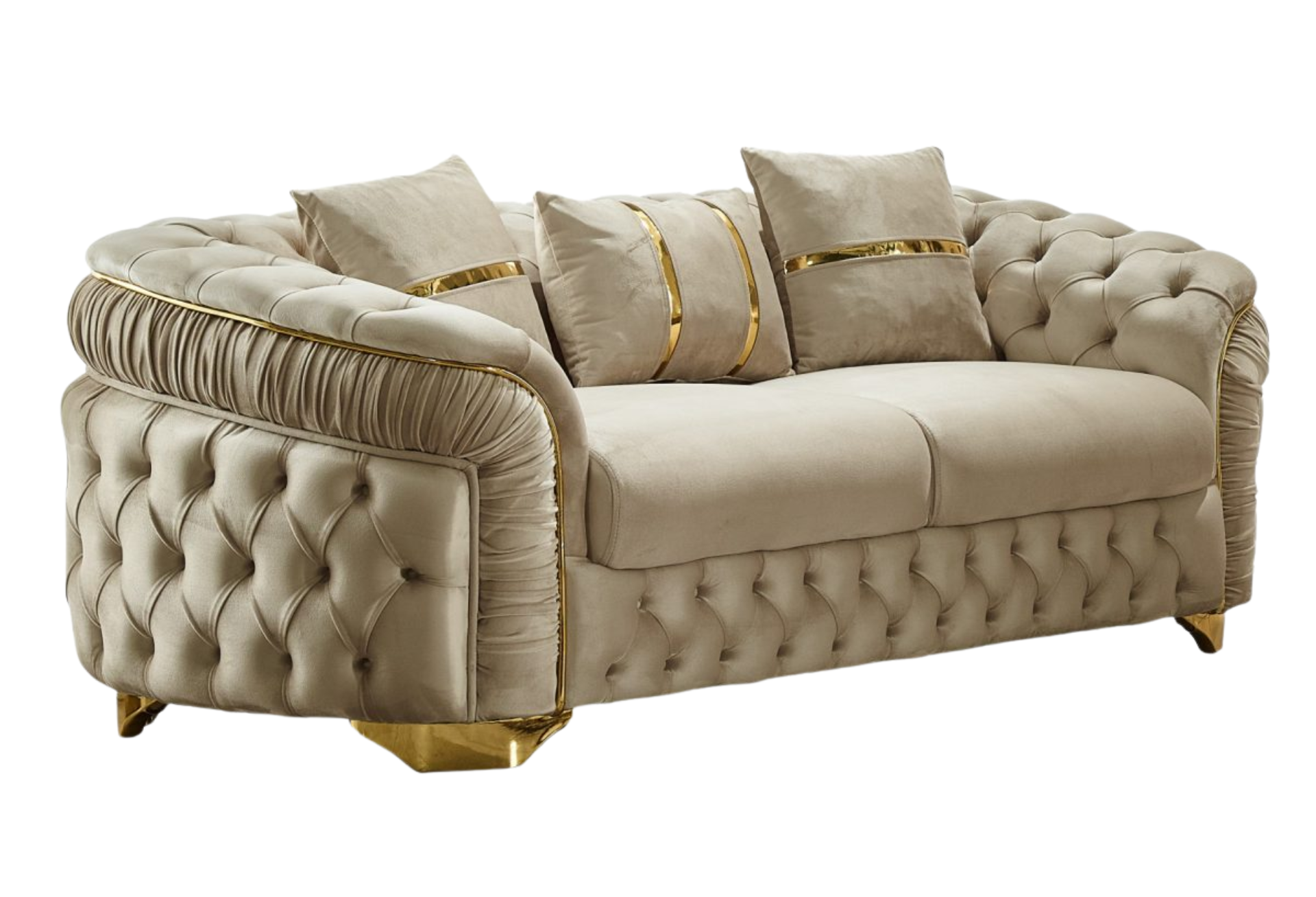Arizona Stationary Loveseat Only | Beige