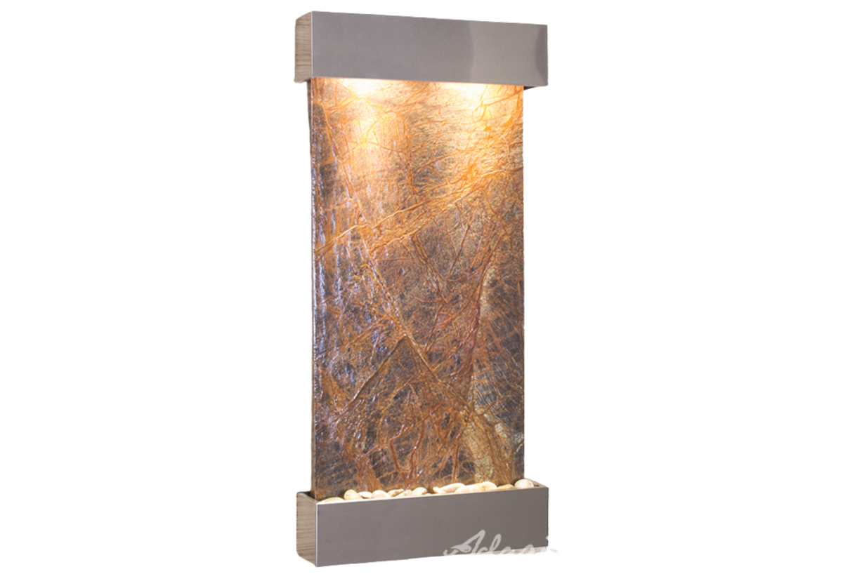Whispering Creek-Stainless Steel-Brown Marble