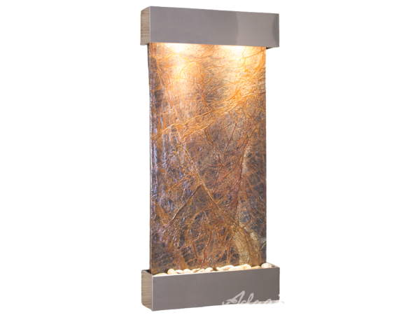 Whispering Creek-Stainless Steel-Brown Marble