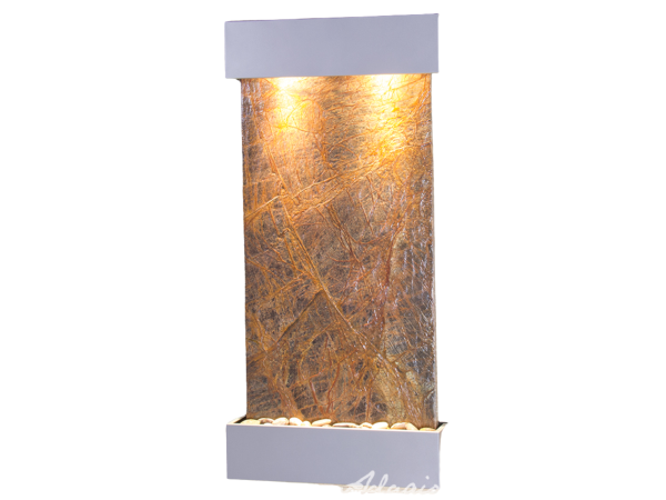 Whispering Creek-Silver Metallic-Brown Marble