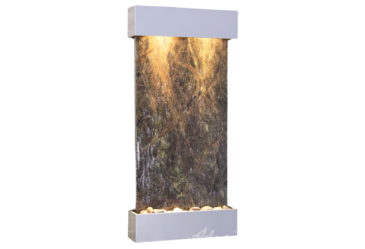 Whispering Creek-Silver Metallic-Green Marble
