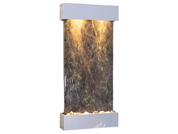 Whispering Creek-Silver Metallic-Green Marble