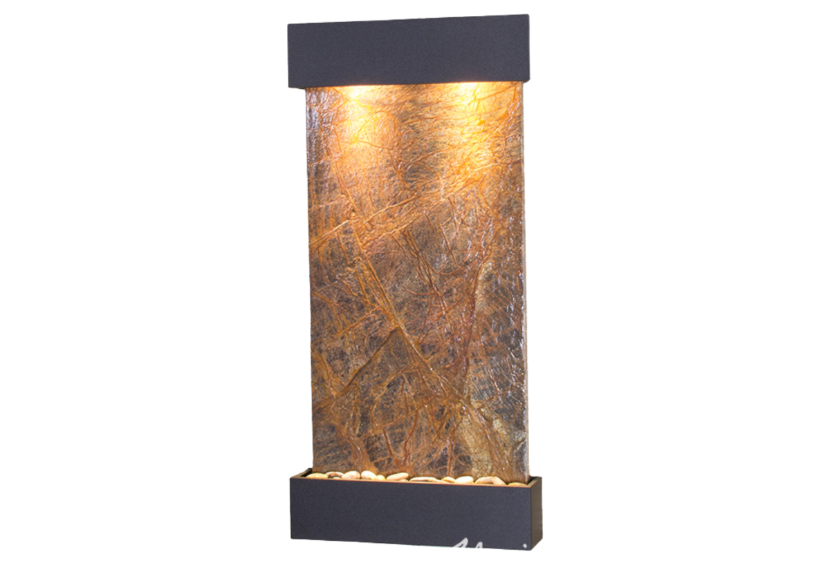 Whispering Creek-Textured Black-Brown Marble