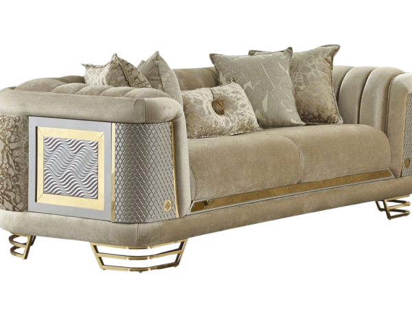 Romans Living Room Loveseat Only | Beige