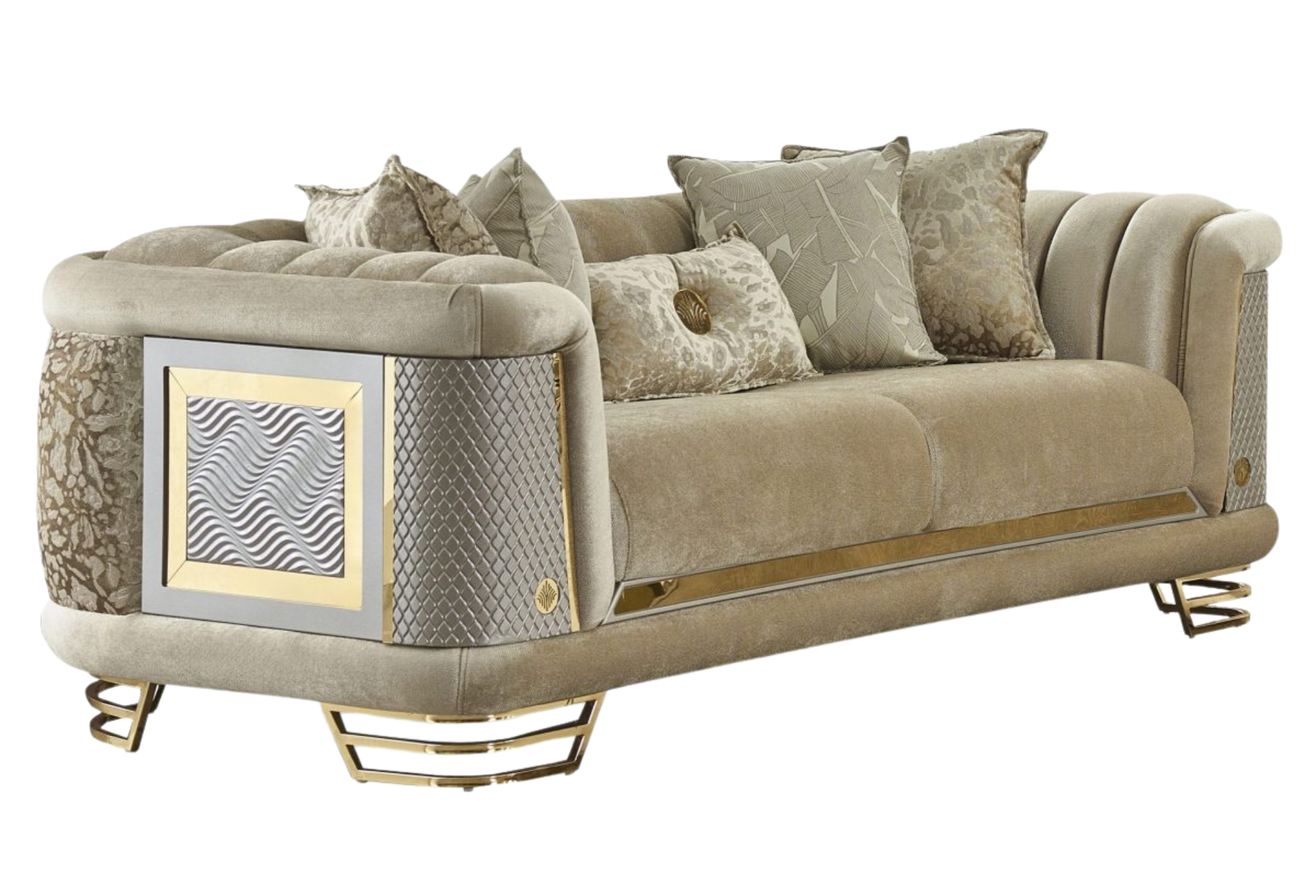 Romans Living Room Loveseat Only | Beige