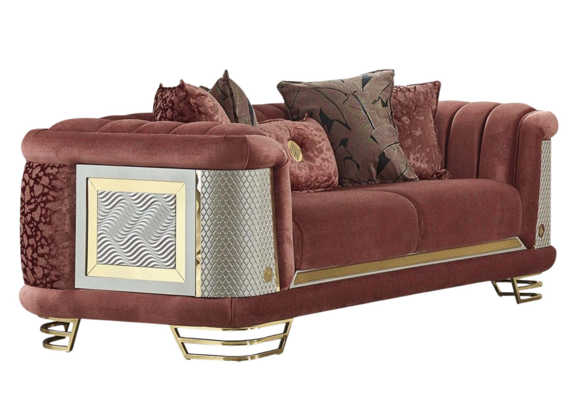 Romans Living Room Loveseat Only | Brick