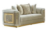 Elegance Stationary Living Room Loveseat Cream