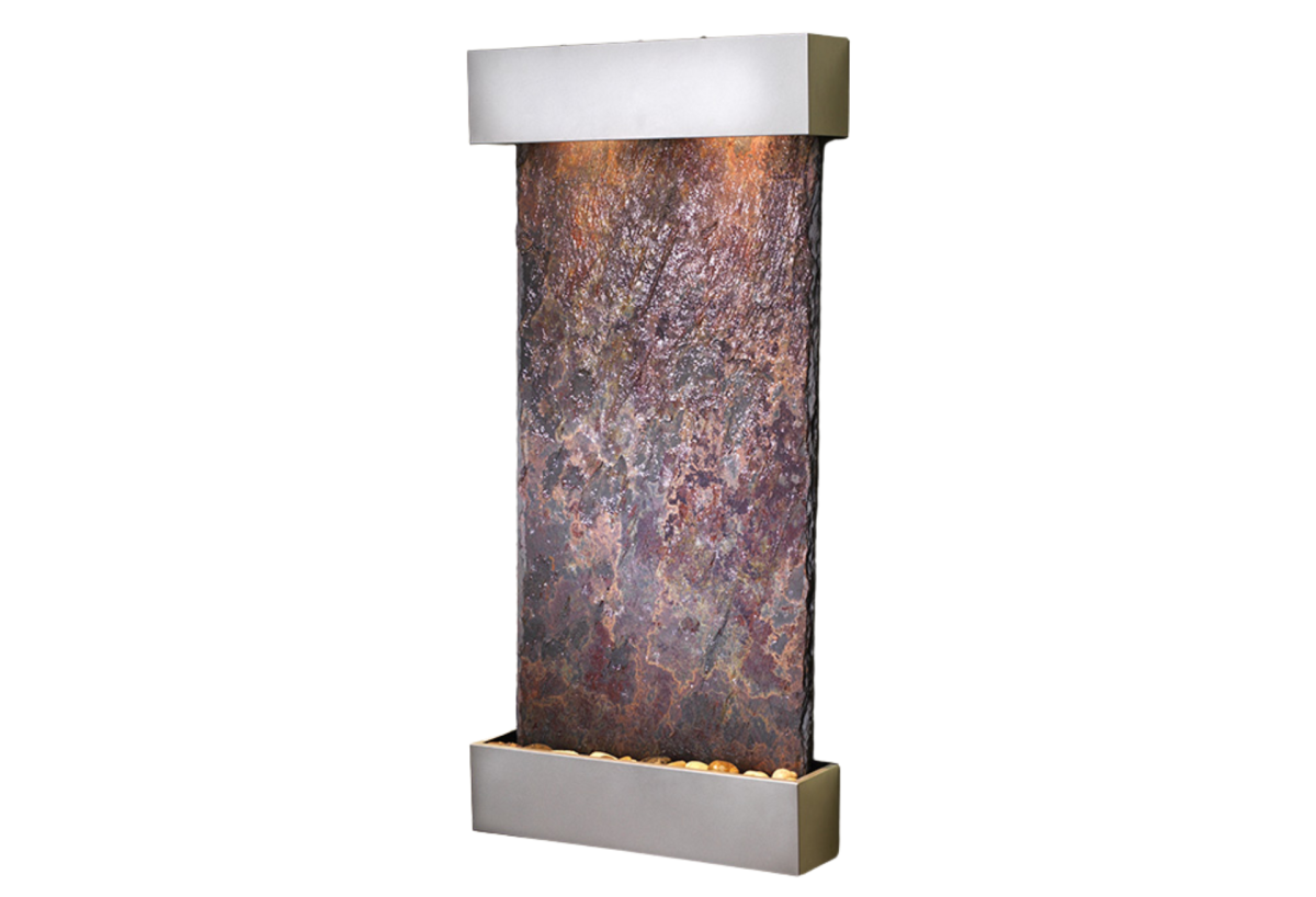 Whispering Creek-Silver Metallic-Rajah Natural Slate