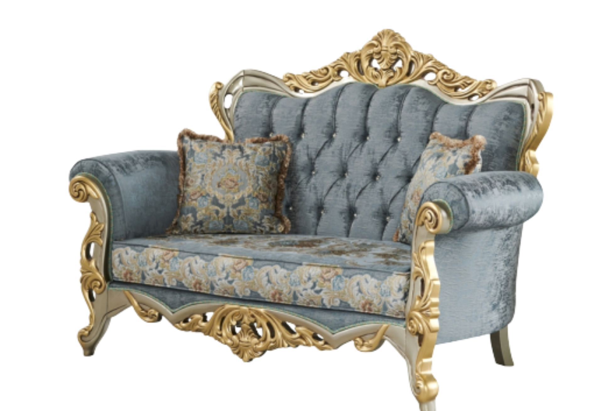 Buse Traditional Stationary Loveseat | Light Green