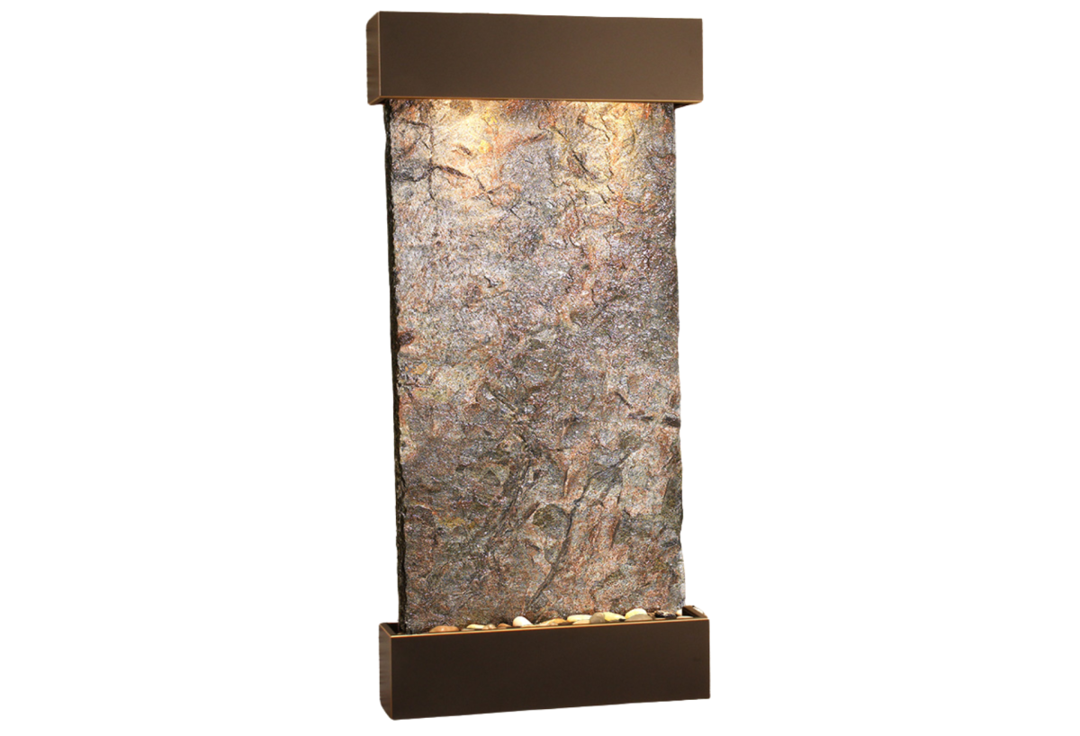 Whispering Creek-Blackened Copper-Green Natural Slate
