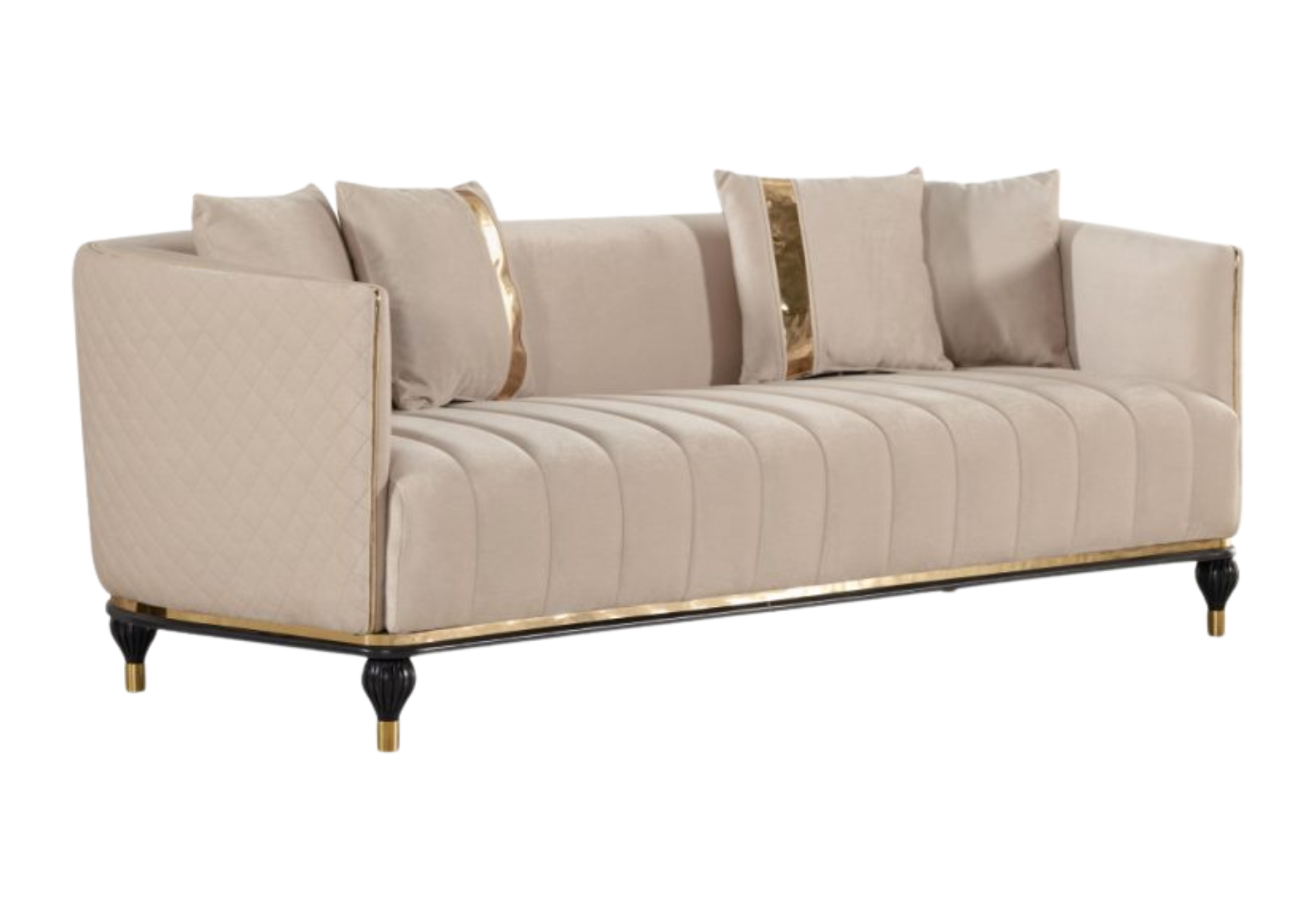 Toronto Stationary Sofa | Cream | 3 Seats Sofa
