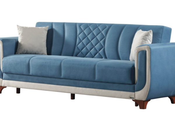 Berre Convertible Living Room Sofa | Blue | 3 Seats Sofa