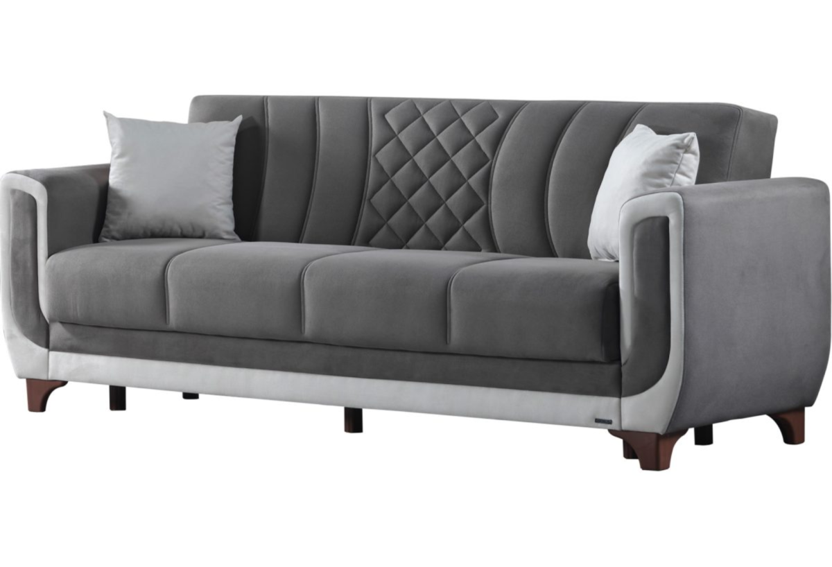 Berre 3 Seat Convertibel Sleeper Sofa, Grey