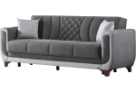 Berre 3 Seat Convertibel Sleeper Sofa, Grey