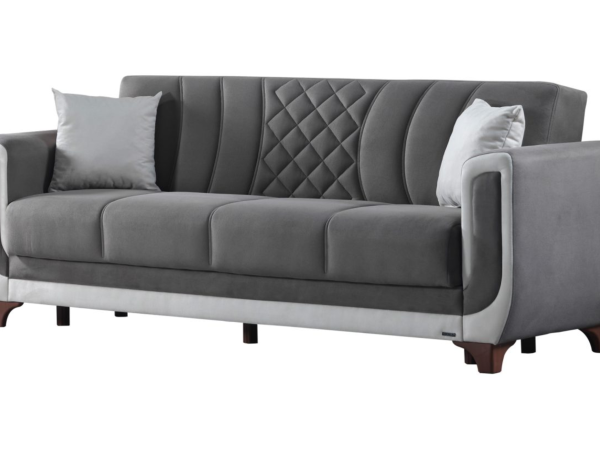 Berre 3 Seat Convertibel Sleeper Sofa, Grey