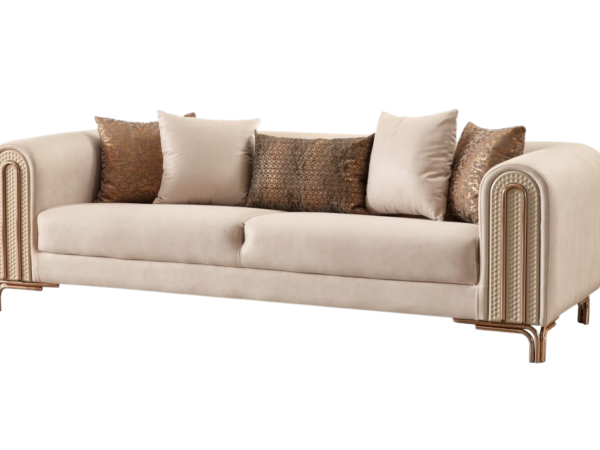 Paris Stationary Sofa | Cream | 3 Seat Sofa
