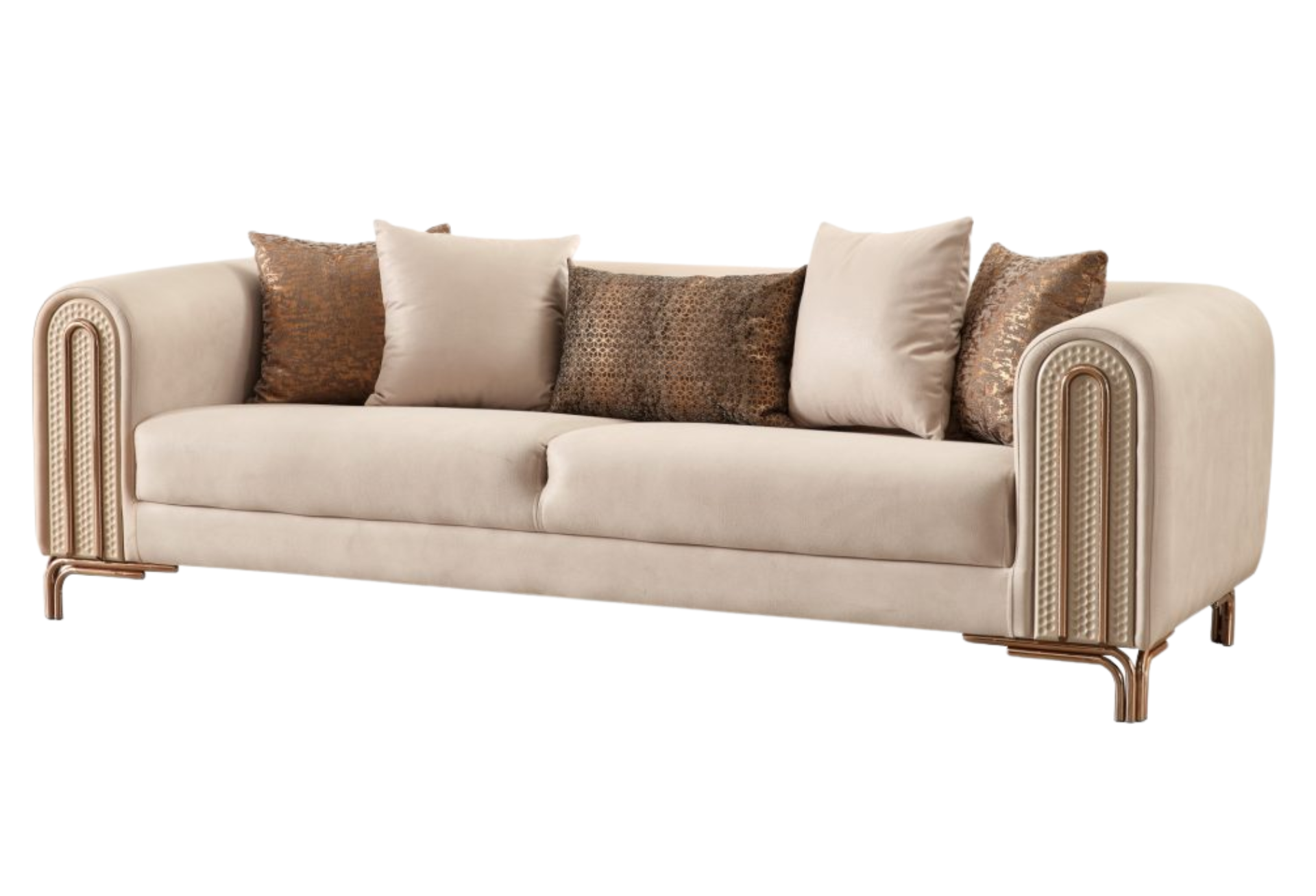 Paris Stationary Sofa | Cream | 3 Seat Sofa