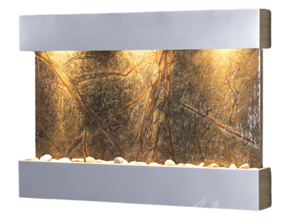 Reflection Creek-Silver Metallic-Green Marble