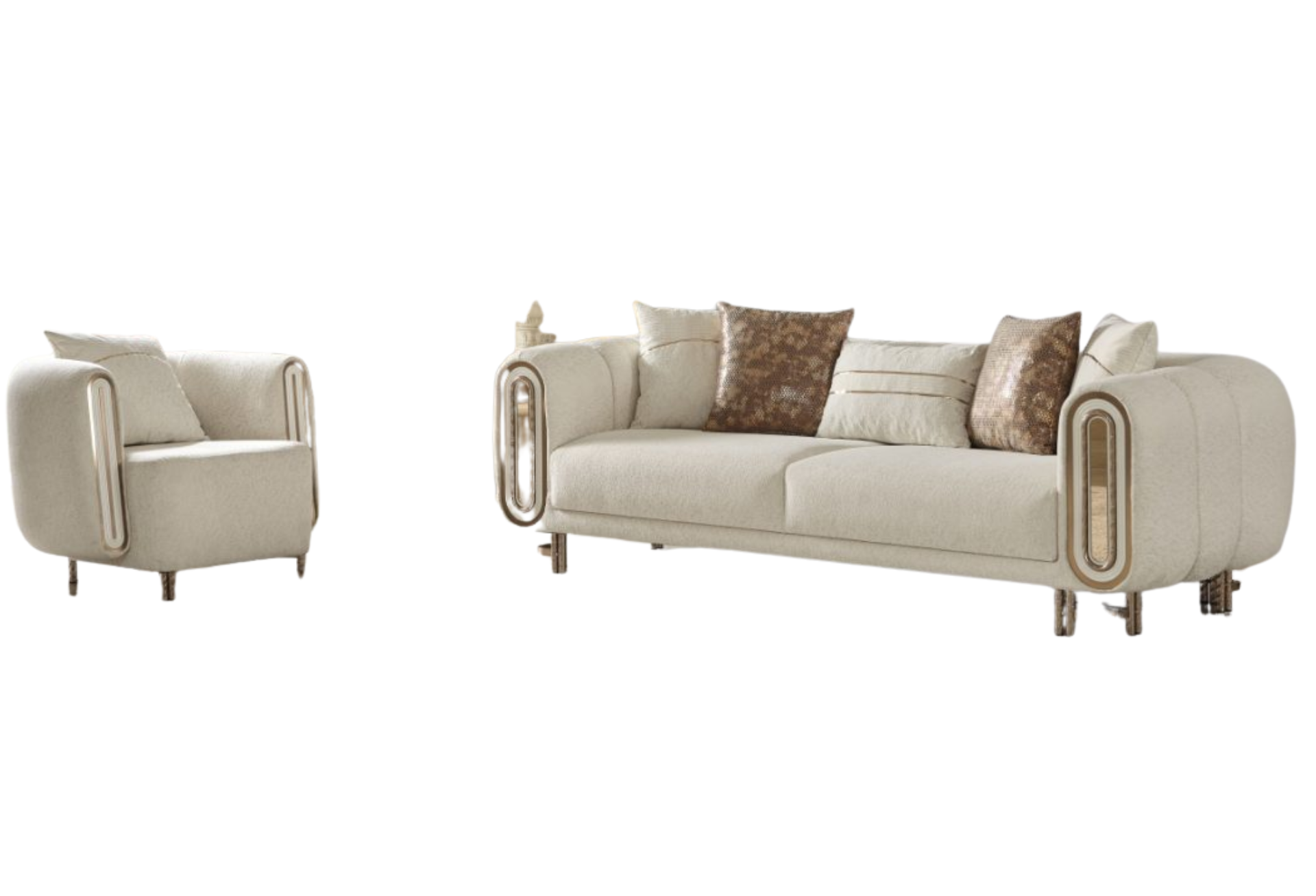 Bella 3 Seat Sofa, Cream