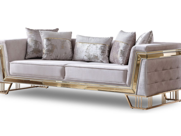 Munich Stationary Sofa | Cream | 3 Seat Sofa