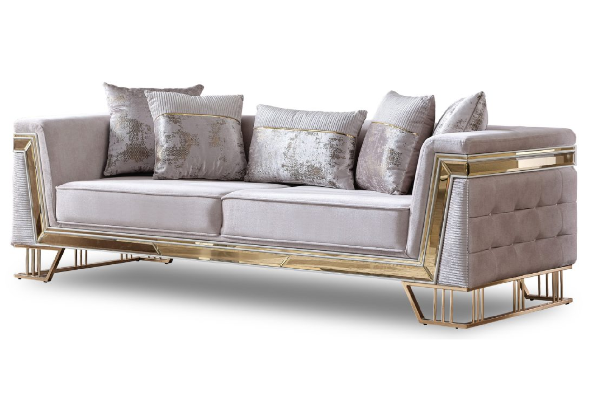 Munich Stationary Sofa | Cream | 3 Seat Sofa