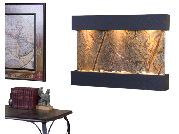 eflection Creek-Textured Black-Brown Marble