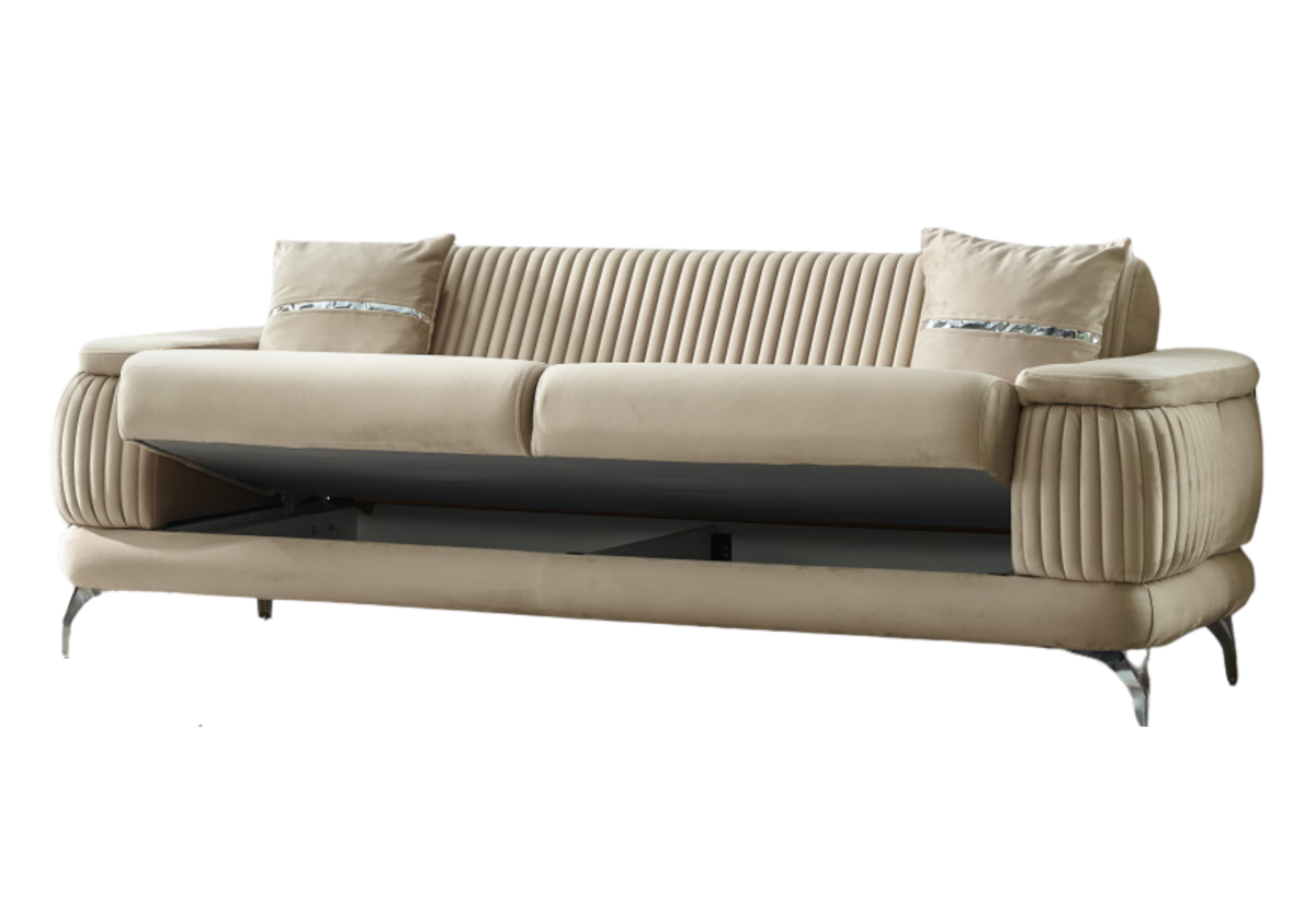 Resital Convertible Sofa Only | Beige | 3 Seat Sofa